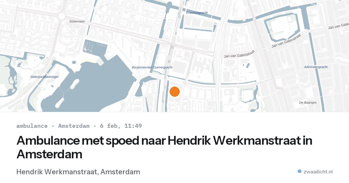 Ambulance met spoed naar Hendrik Werkmanstraat in Amsterdam — 6 feb 2026
