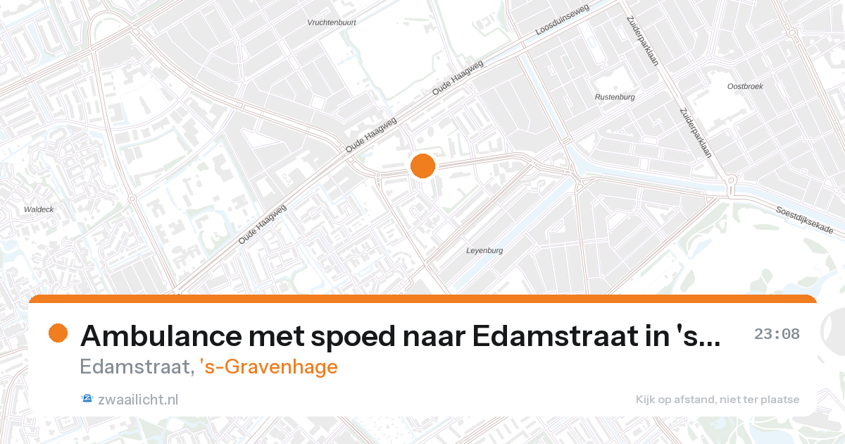 Ambulance met spoed naar Edamstraat in 's-Gravenhage — 26 aug 2026