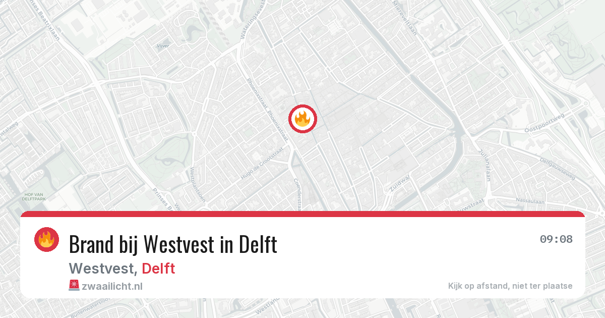 Brand bij Westvest in Delft — 20 mei 2026