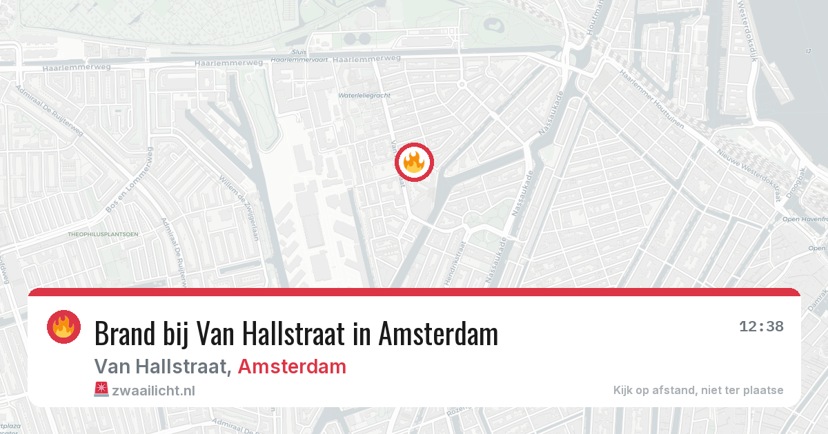 Brand bij Van Hallstraat in Amsterdam — 3 mrt 2026