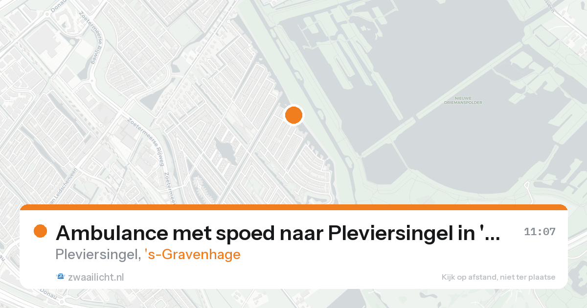 Ambulance met spoed naar Pleviersingel in 's-Gravenhage — 19 aug 2026
