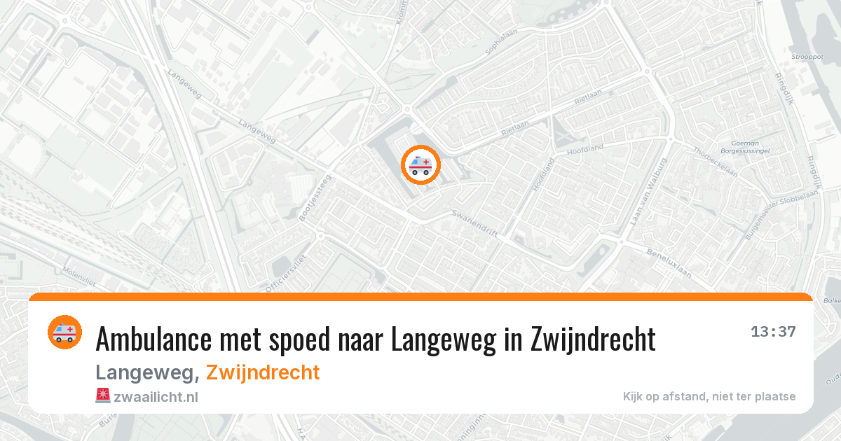 Ambulance met spoed naar Langeweg in Zwijndrecht — 1 apr 2026