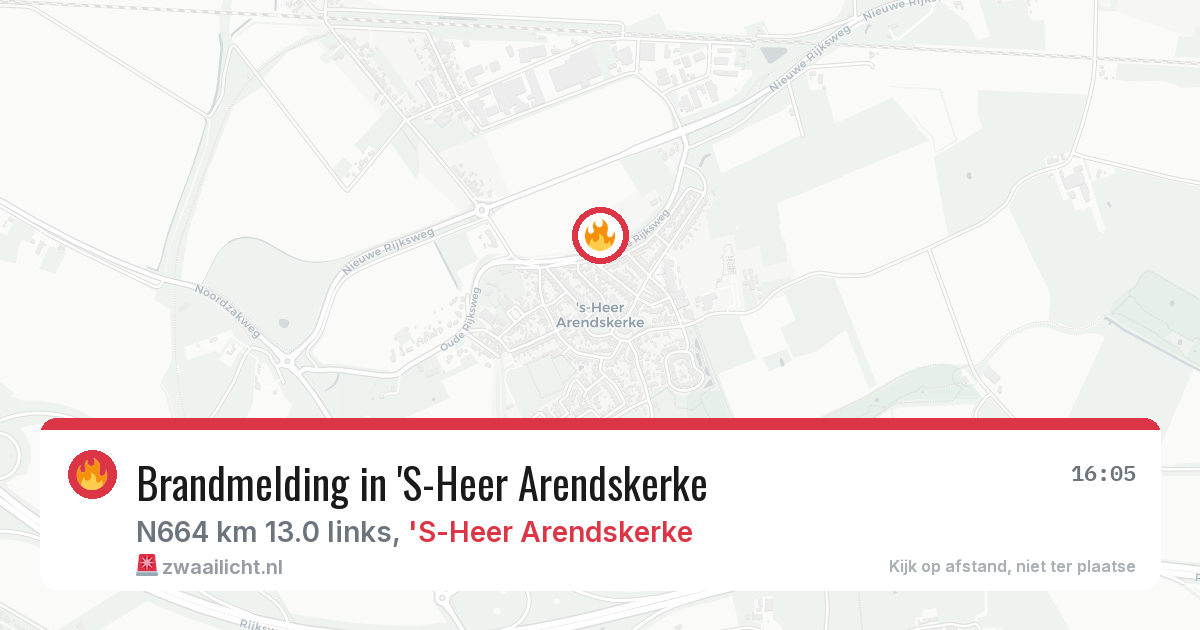 Brandmelding in 'S-Heer Arendskerke — 4 aug 2026