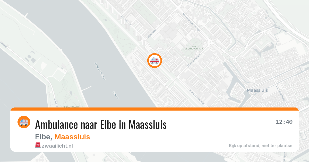 Ambulance naar Elbe in Maassluis — 14 mei 2026