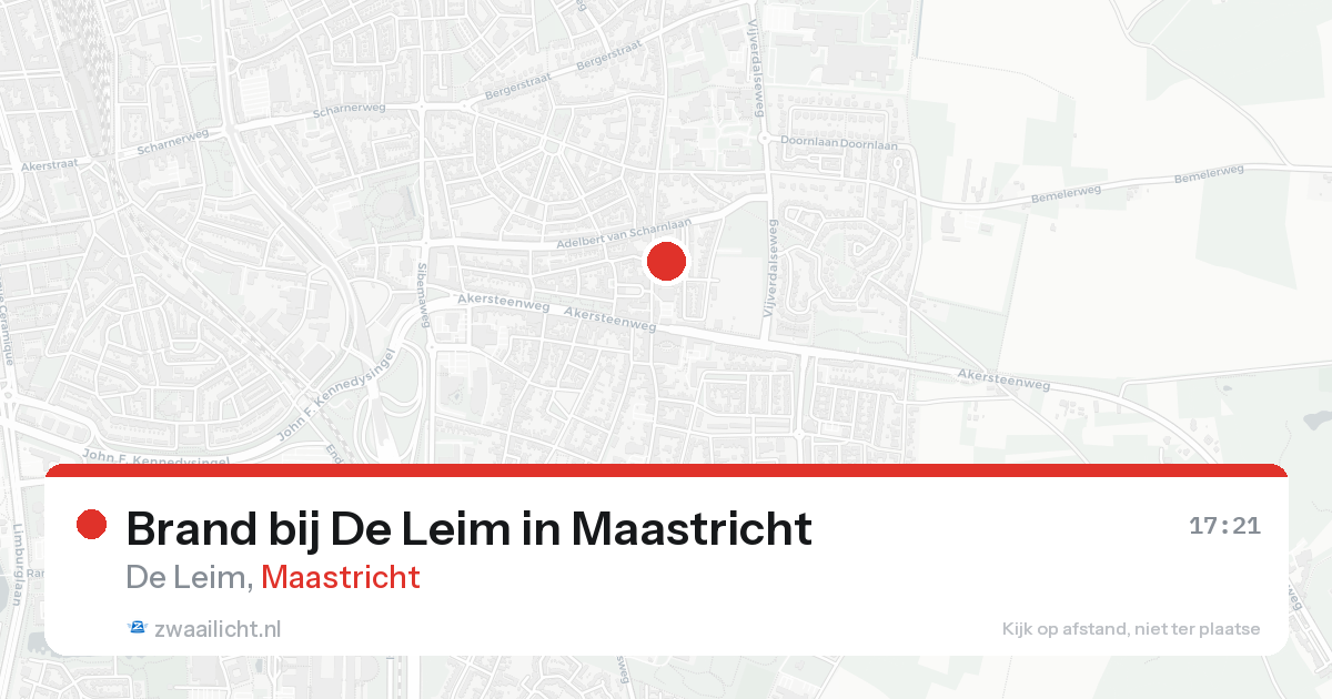Brand bij De Leim in Maastricht — 21 aug 2026