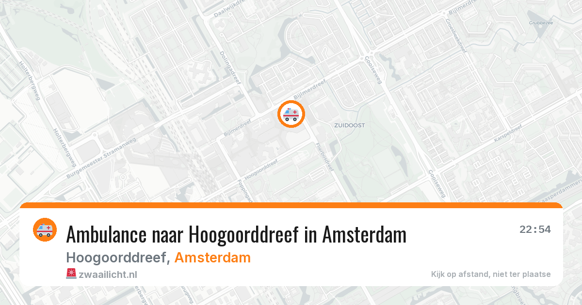 Ambulance naar Hoogoorddreef in Amsterdam — 4 apr 2026