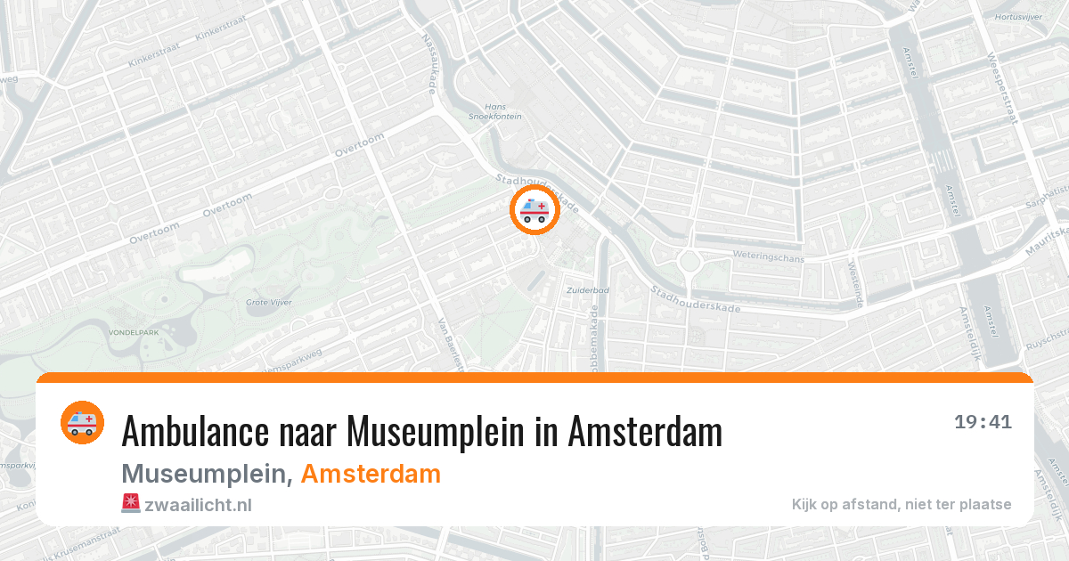 Ambulance naar Museumplein in Amsterdam — 5 aug 2026