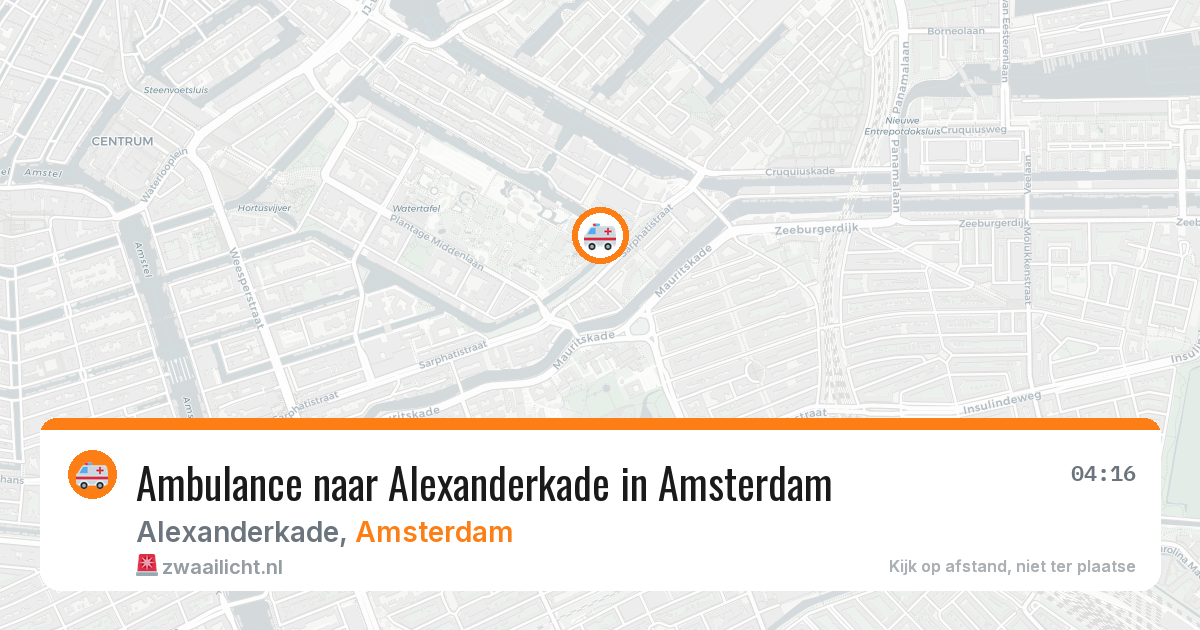 Ambulance naar Alexanderkade in Amsterdam — 29 mei 2026