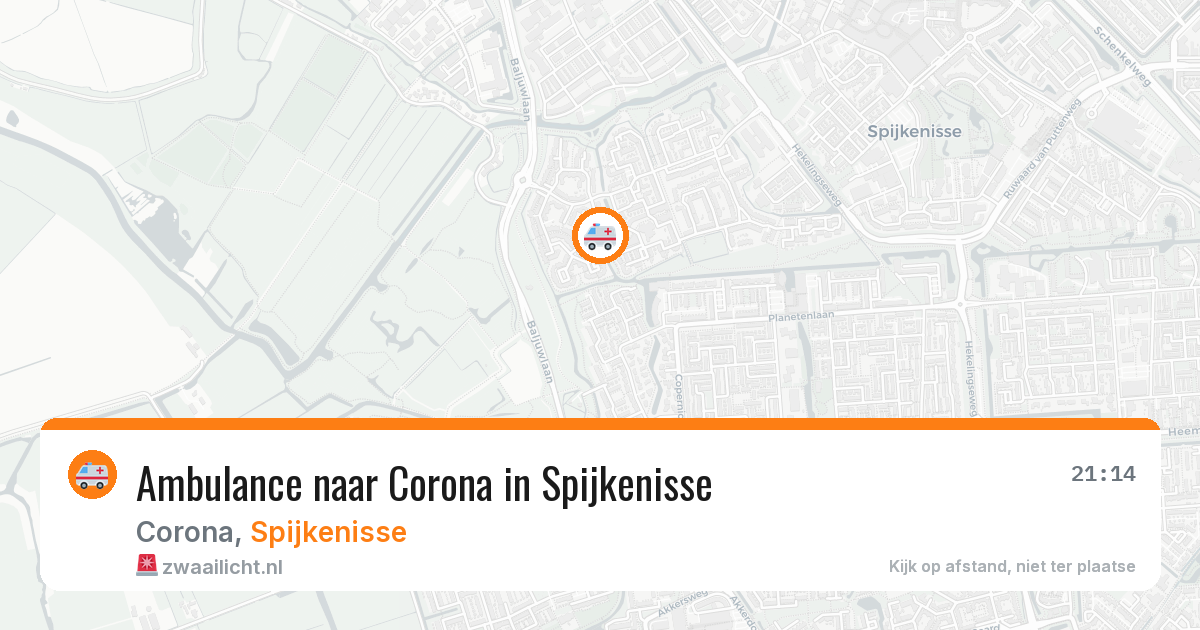 Ambulance naar Corona in Spijkenisse — 2 jun 2026