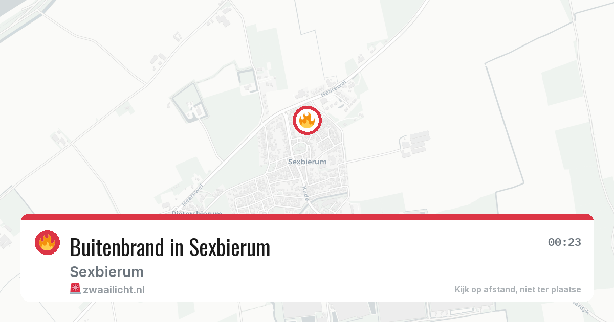 Buitenbrand in Sexbierum — 21 feb 2026