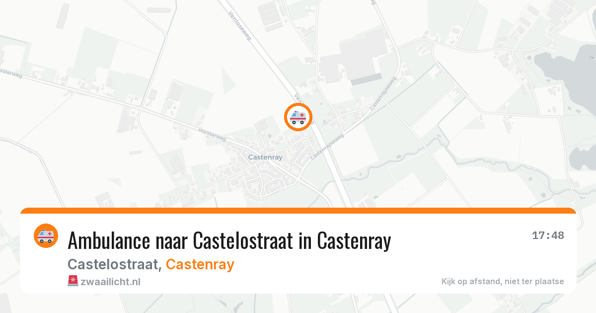 Ambulance naar Castelostraat in Castenray — 21 jun 2026
