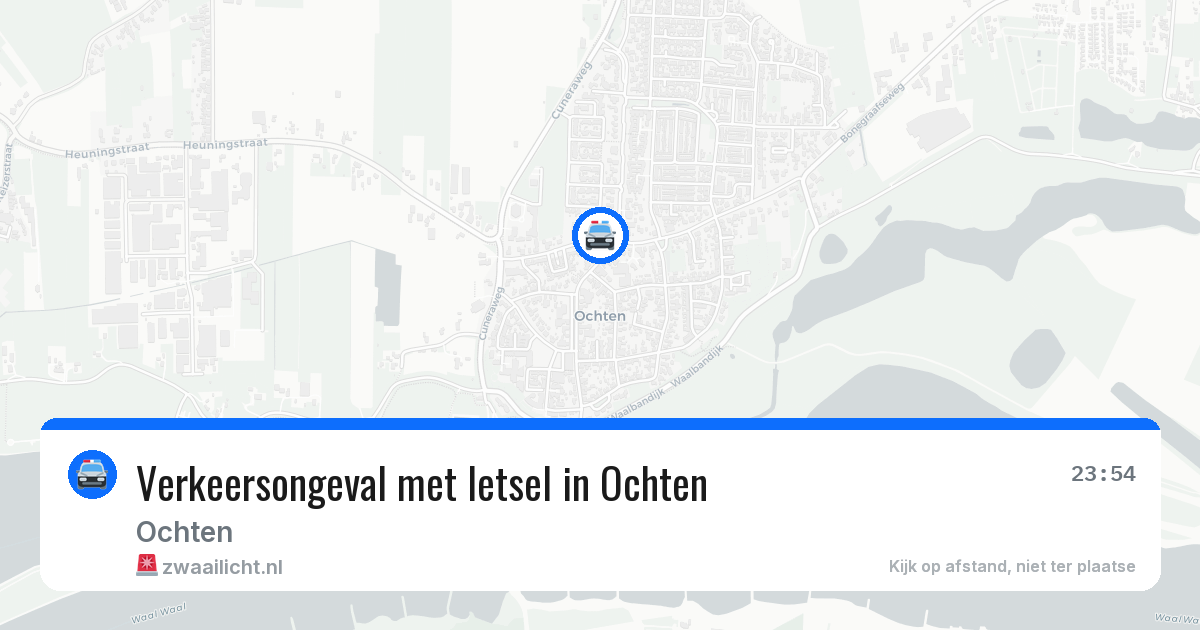Verkeersongeval met letsel in Ochten — 4 jul 2026