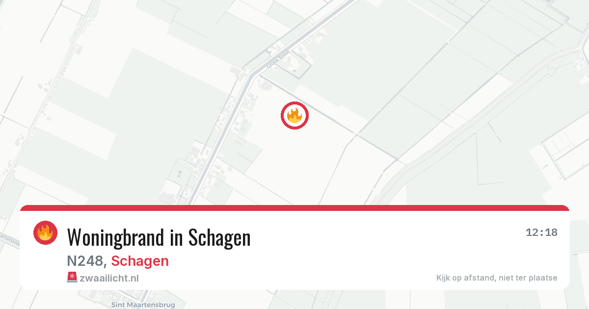 Woningbrand in Schagen — 13 jun 2026