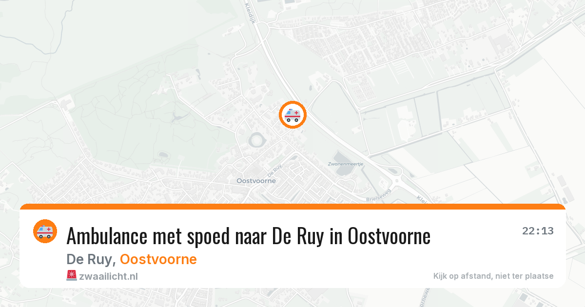 Ambulance met spoed naar De Ruy in Oostvoorne — 31 jul 2026