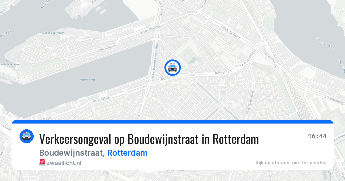 Verkeersongeval op Boudewijnstraat in Rotterdam — 22 apr 2026