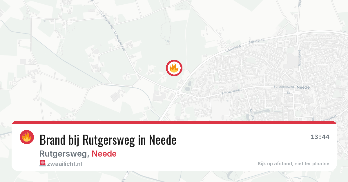 Brand bij Rutgersweg in Neede — 25 mei 2026