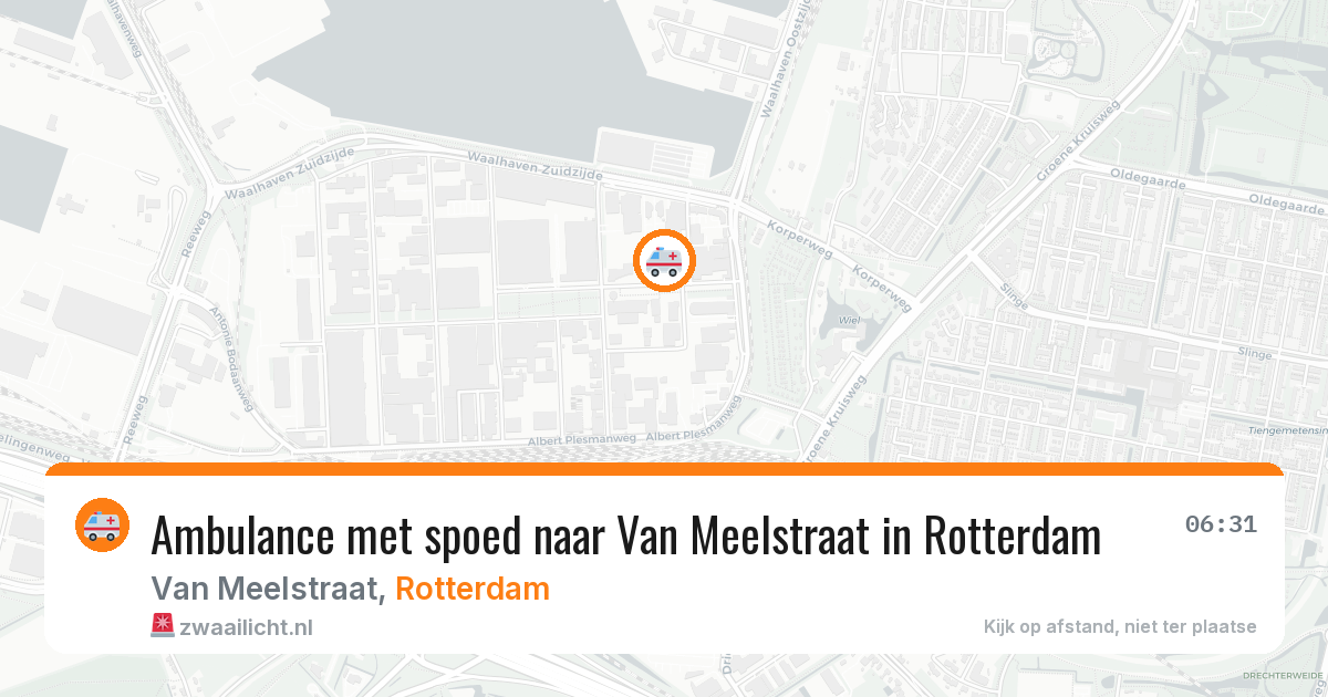 Ambulance met spoed naar Van Meelstraat in Rotterdam — 3 jun 2026
