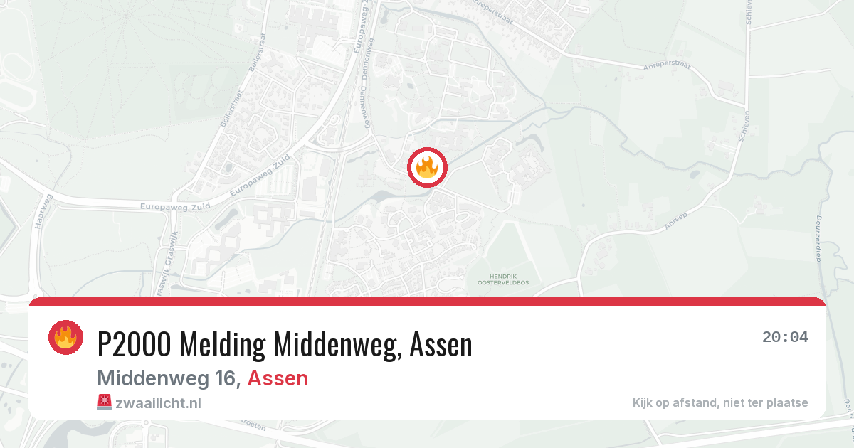 P2000 Melding Middenweg, Assen — 4 apr 2026