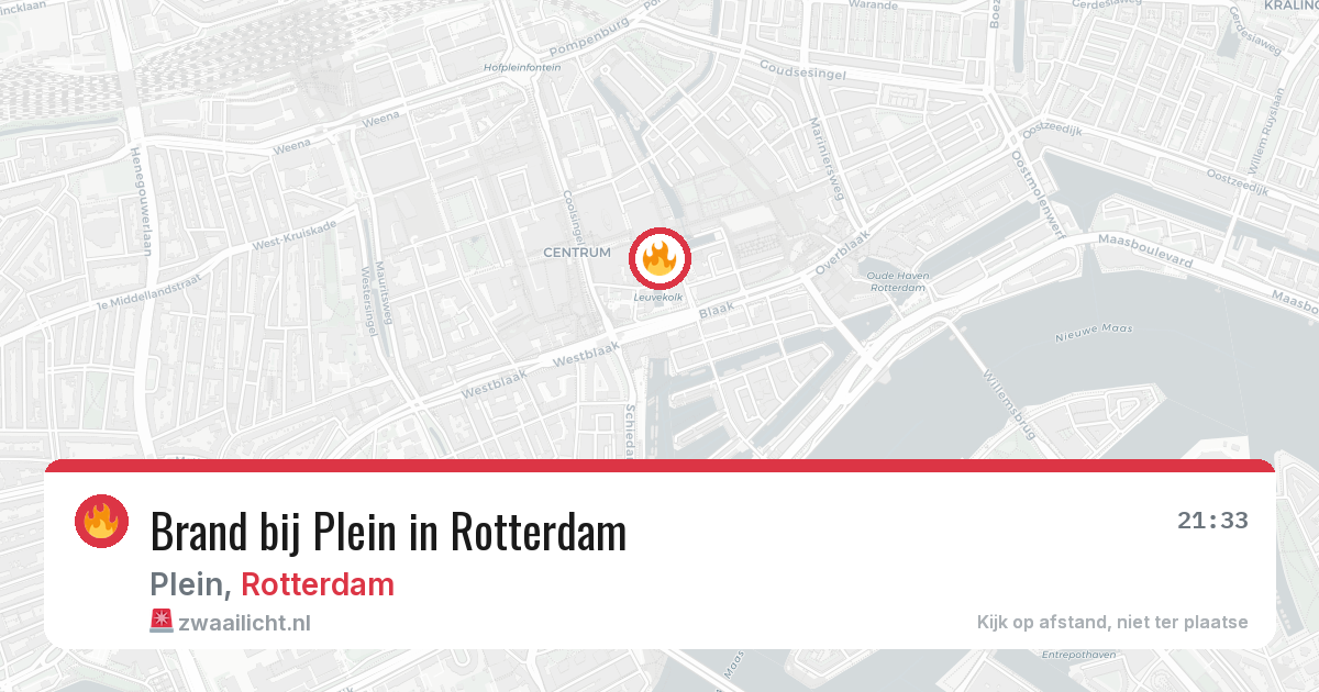 Brand bij Plein in Rotterdam — 12 feb 2026