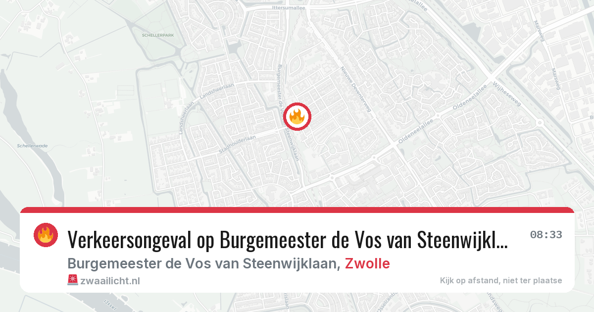 Verkeersongeval op Burgemeester de Vos van Steenwijklaan in Zwolle — 24 apr 2026