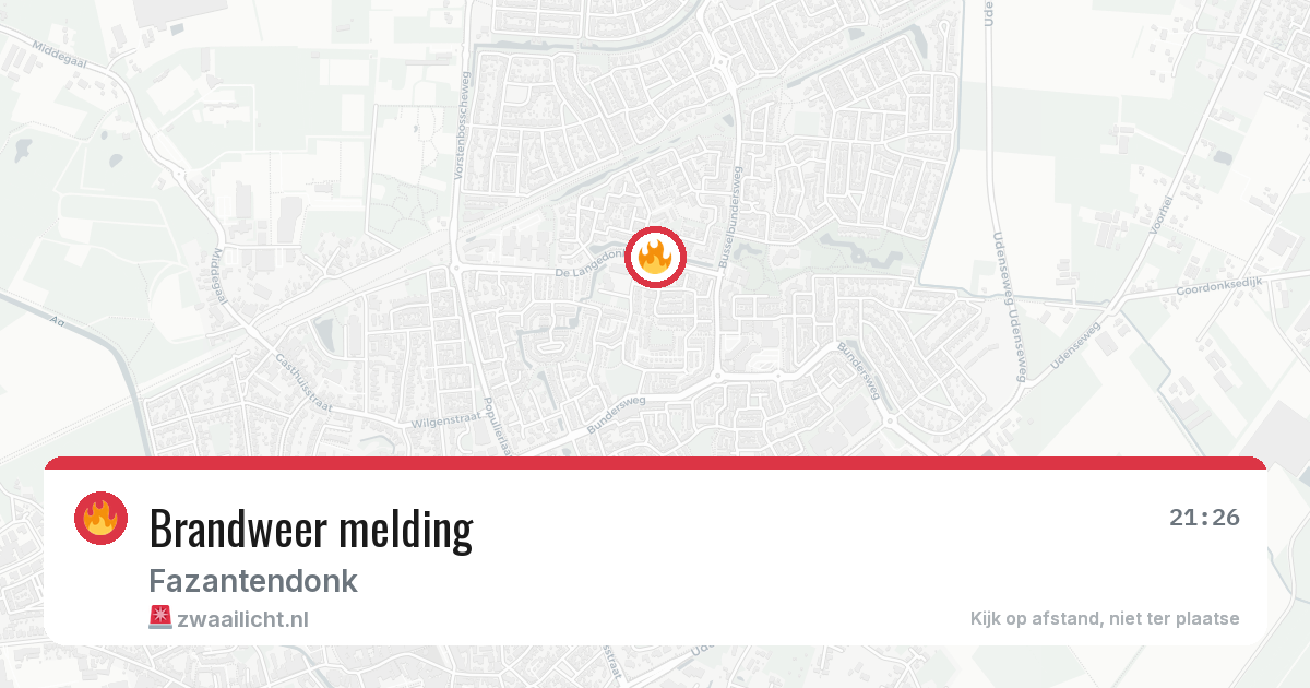Brandweer melding — 2 aug 2026