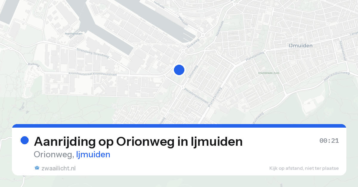 Aanrijding op Orionweg in Ijmuiden — 23 aug 2026