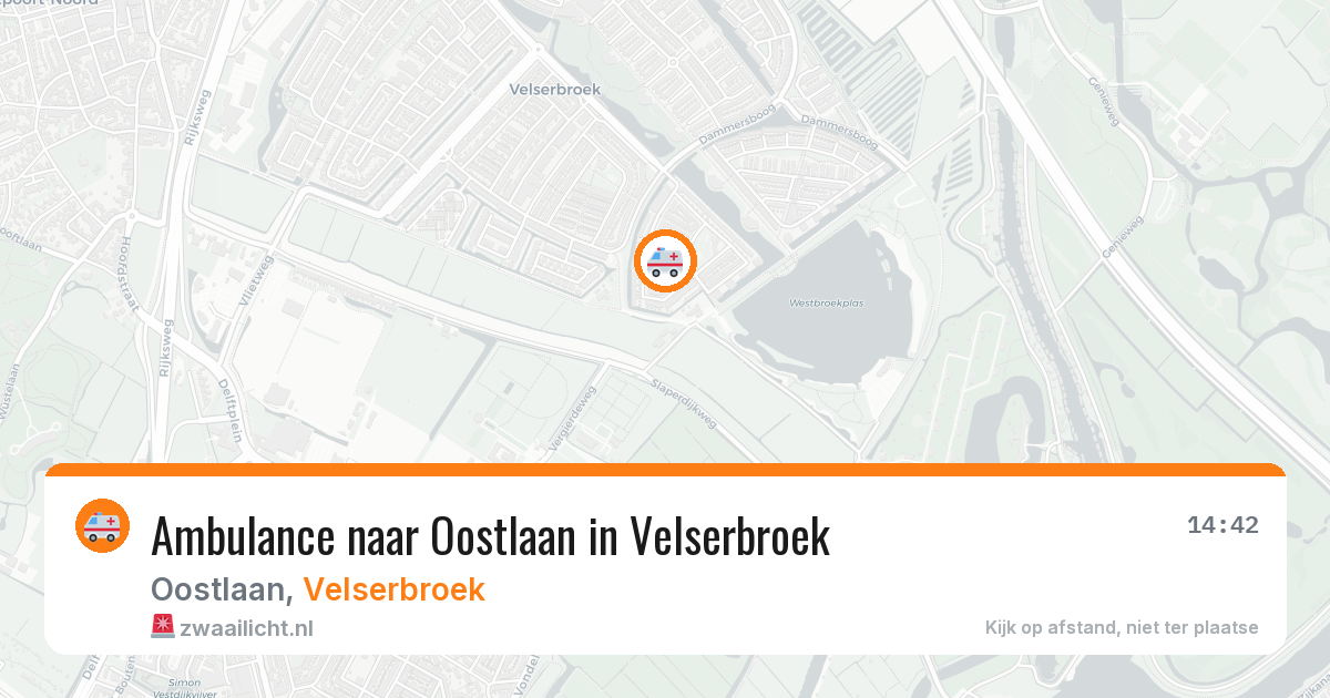 Ambulance naar Oostlaan in Velserbroek — 8 aug 2026