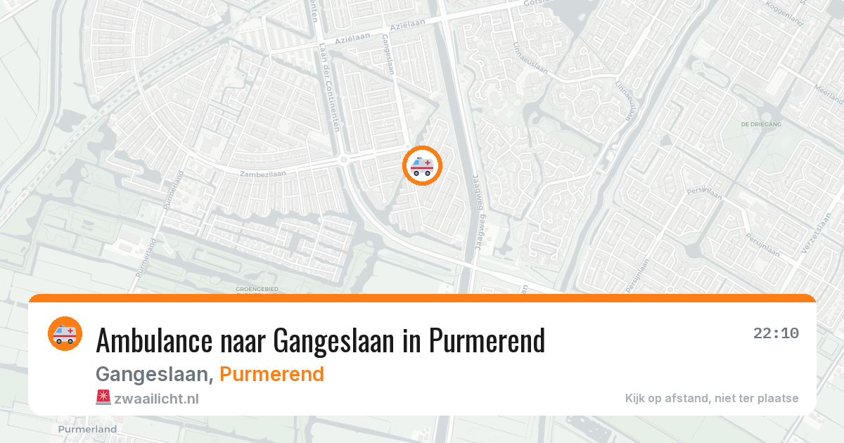 Ambulance naar Gangeslaan in Purmerend — 7 aug 2026