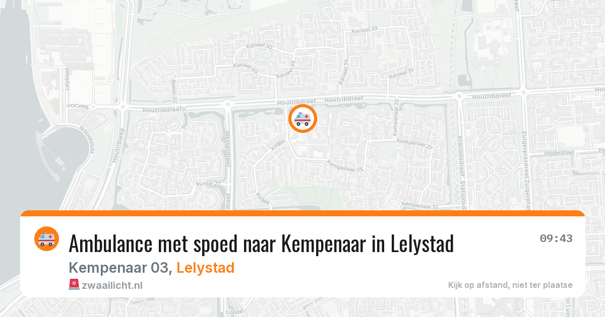 Ambulance met spoed naar Kempenaar in Lelystad — 31 jul 2026