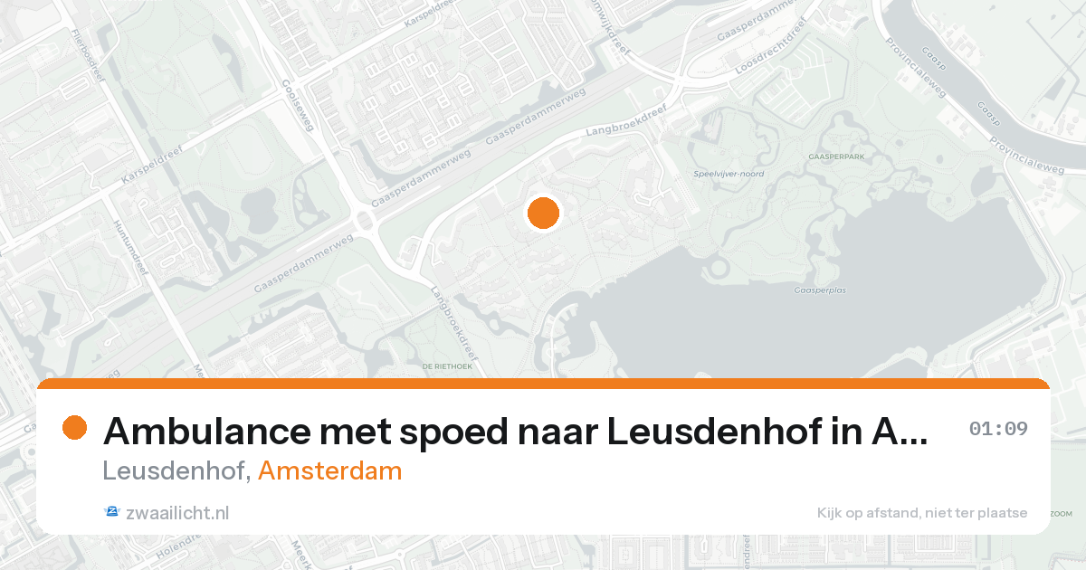 Ambulance met spoed naar Leusdenhof in Amsterdam — 25 mei 2026