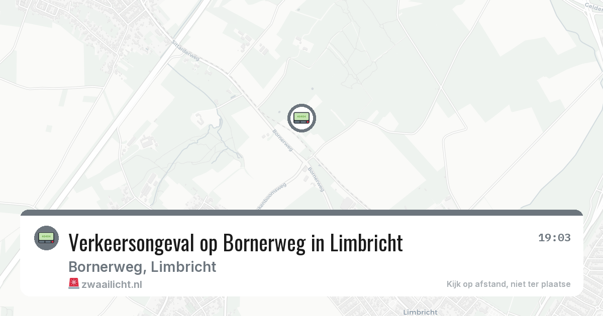 Verkeersongeval op Bornerweg in Limbricht — 10 apr 2026