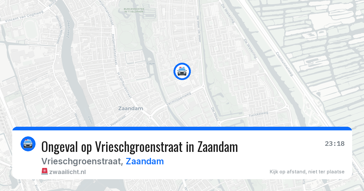 Ongeval op Vrieschgroenstraat in Zaandam — 28 mei 2026