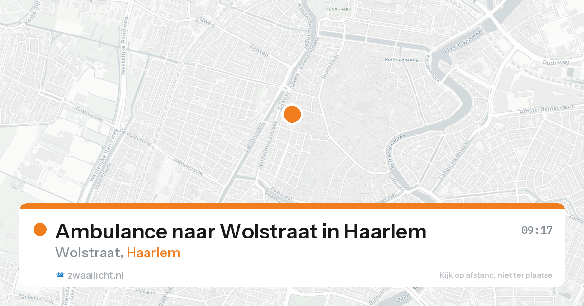 Ambulance naar Wolstraat in Haarlem — 15 aug 2026