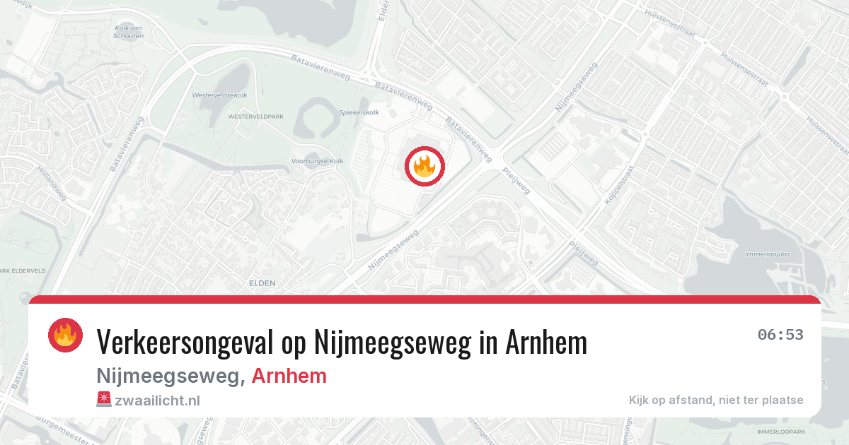 Verkeersongeval op Nijmeegseweg in Arnhem — 9 jun 2026