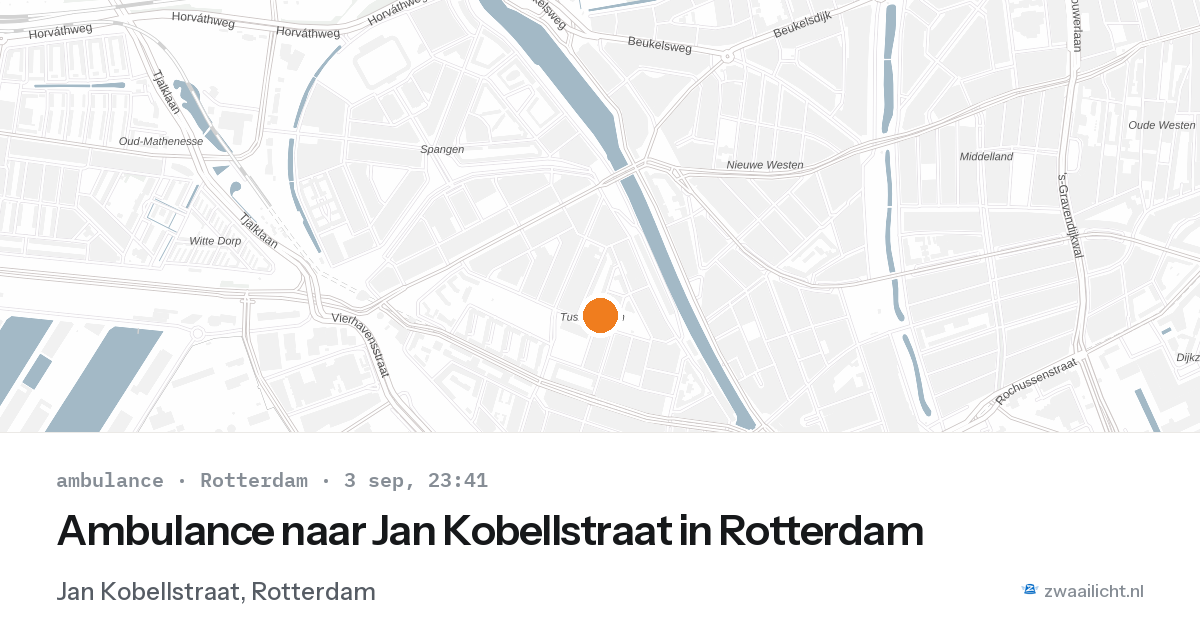 Ambulance naar Jan Kobellstraat in Rotterdam — 3 sep 2026