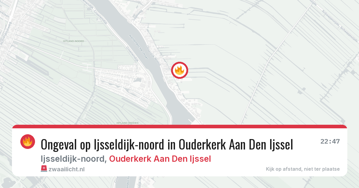 Ongeval op Ijsseldijk-noord in Ouderkerk Aan Den Ijssel — 23 mei 2026