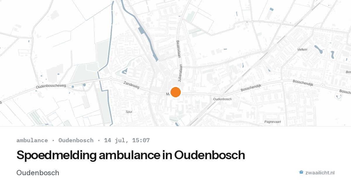 Spoedmelding ambulance in Oudenbosch — 14 jul 2026