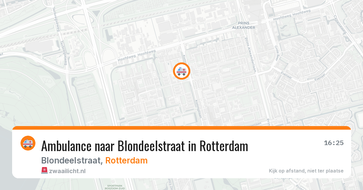 Ambulance naar Blondeelstraat in Rotterdam — 10 jul 2026