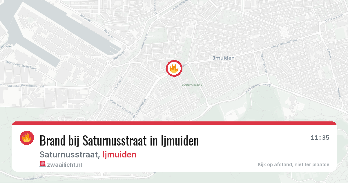 Brand bij Saturnusstraat in Ijmuiden — 6 apr 2026