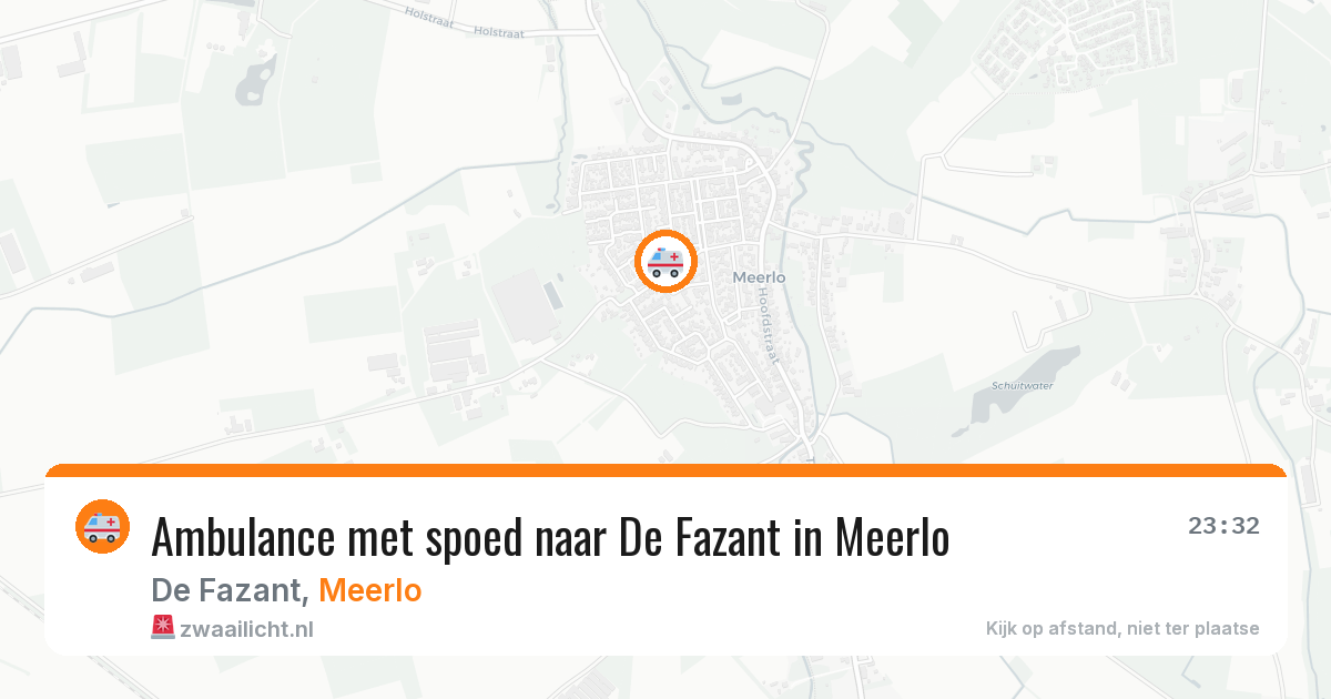 Ambulance met spoed naar De Fazant in Meerlo — 25 mei 2026
