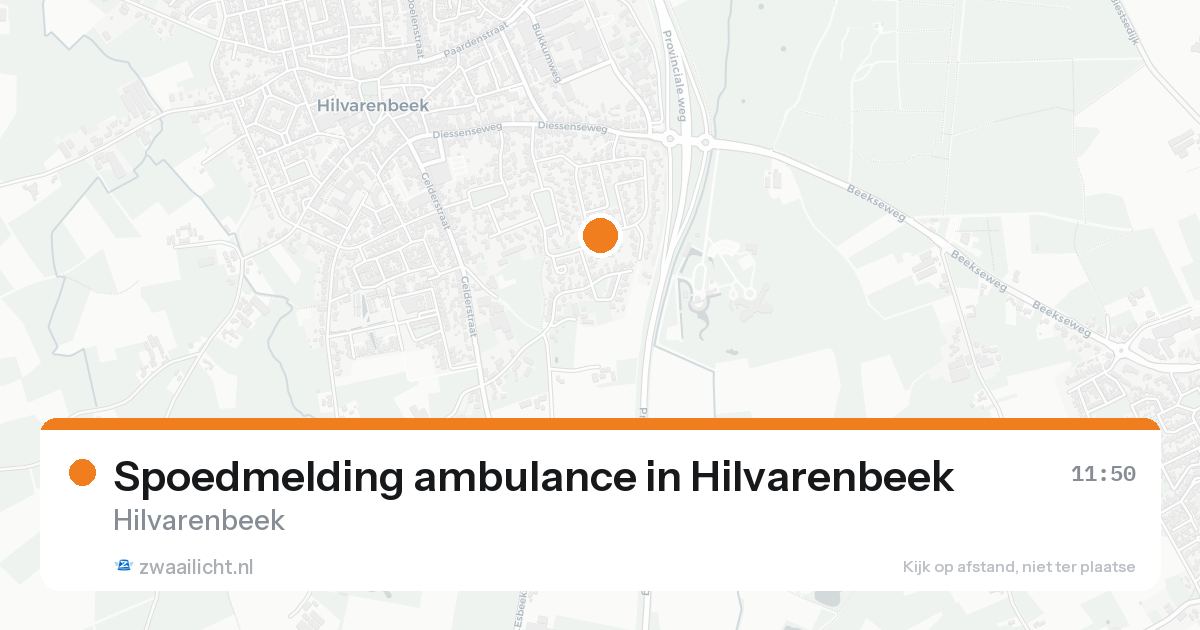 Spoedmelding ambulance in Hilvarenbeek — 24 aug 2026