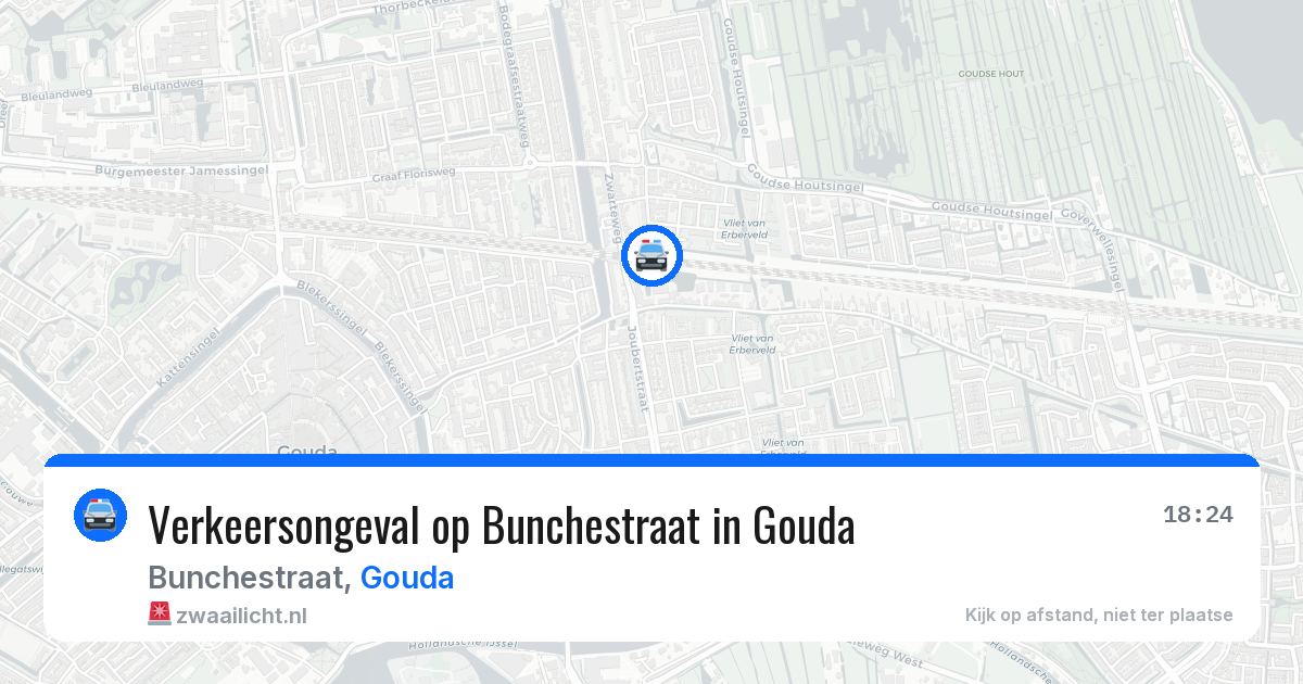 Verkeersongeval op Bunchestraat in Gouda — 17 jun 2026