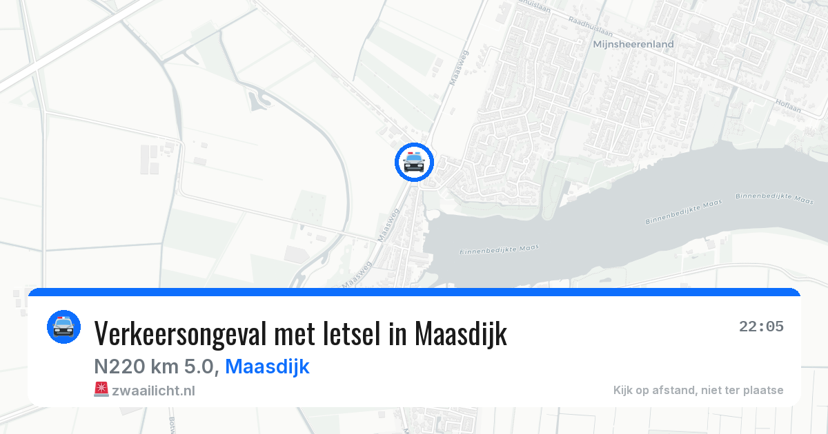 Verkeersongeval met letsel in Maasdijk — 11 jul 2026