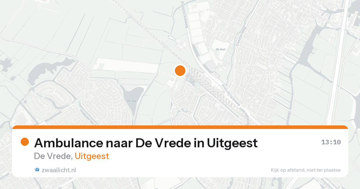 Ambulance naar De Vrede in Uitgeest — 22 aug 2026