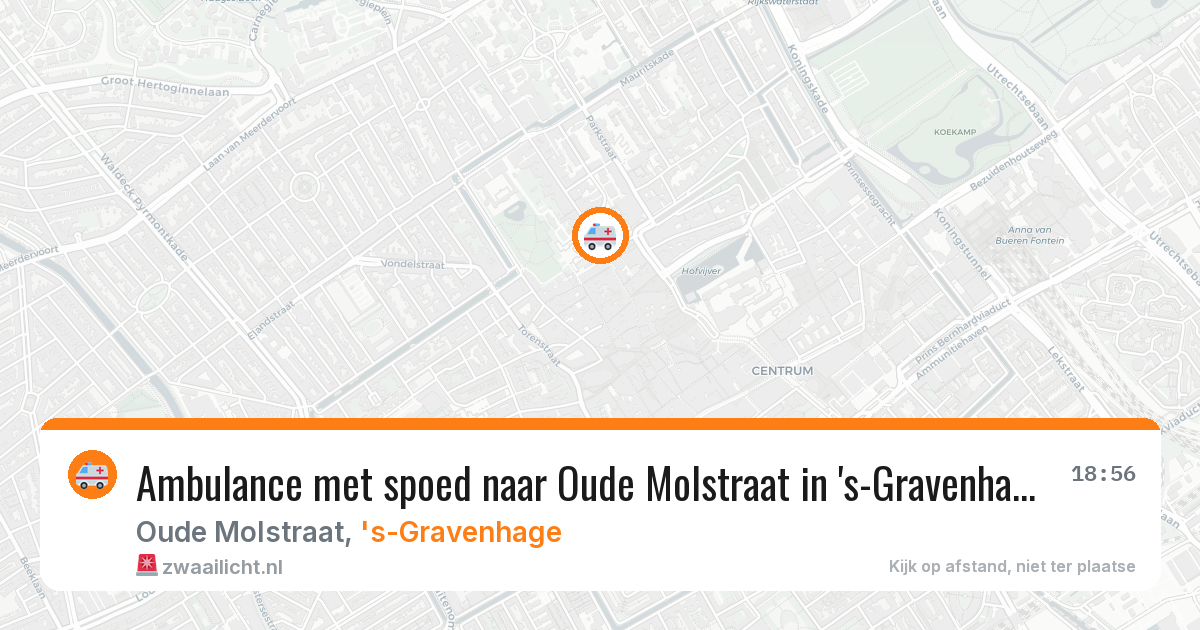 Ambulance met spoed naar Oude Molstraat in 's-Gravenhage — 13 jun 2026