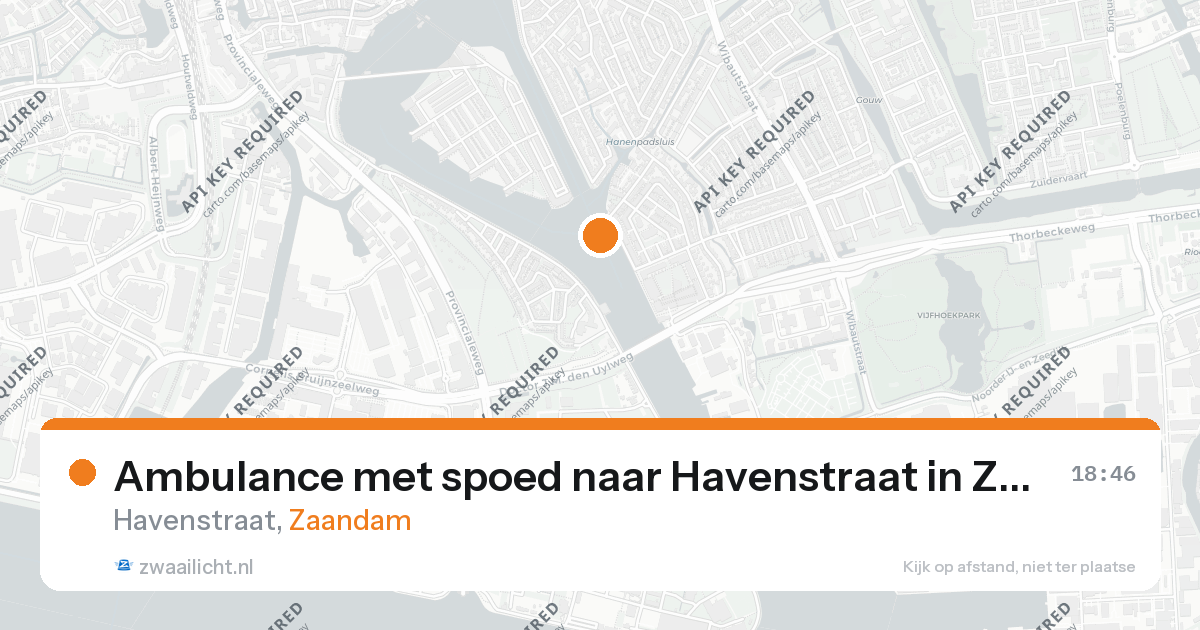 Ambulance met spoed naar Havenstraat in Zaandam — 26 aug 2026
