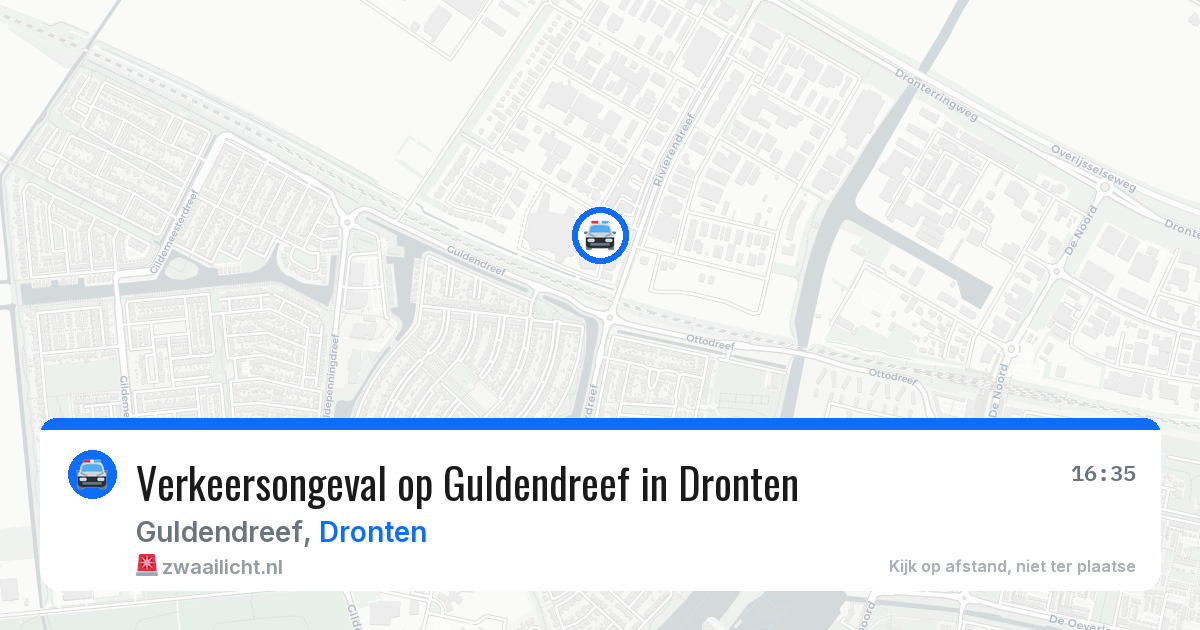 Verkeersongeval op Guldendreef in Dronten — 22 apr 2026