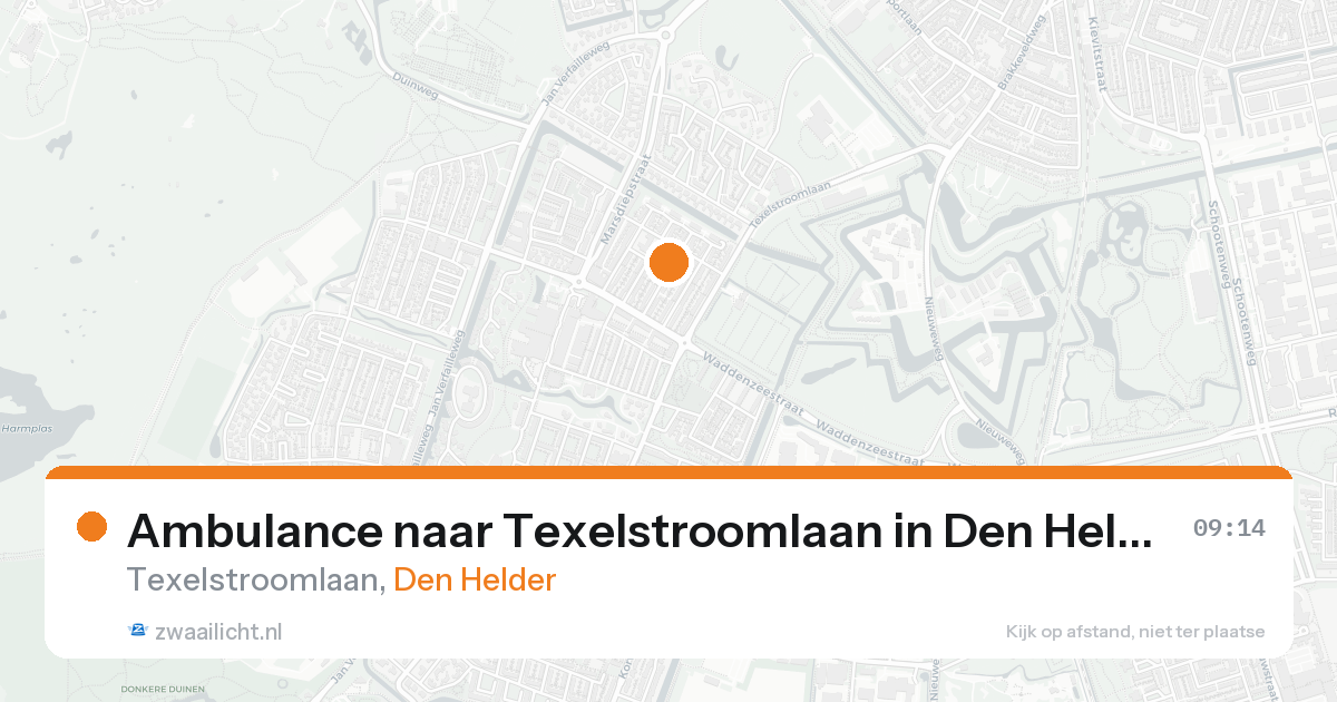 Ambulance naar Texelstroomlaan in Den Helder — 29 mei 2026