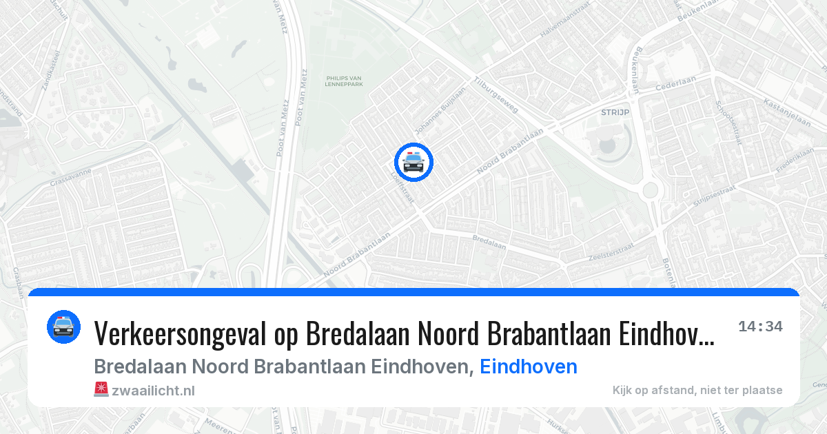 Verkeersongeval op Bredalaan Noord Brabantlaan Eindhoven in Eindhoven — 12 feb 2026