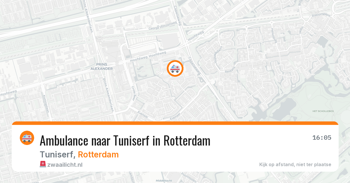 Ambulance naar Tuniserf in Rotterdam — 28 jun 2026